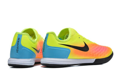 Men's Nike MagistaX Finale 2 IC Indoor & Futsal Low-Tops Football Shoes - Yellow/Neon Green/Fiery Orange