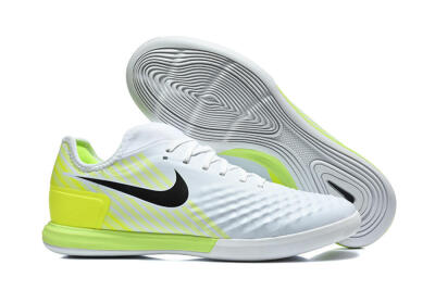 Men's Nike MagistaX Finale 2 IC Indoor & Futsal Low-Tops Football Shoes - White/Lime Green/Black