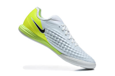 Men's Nike MagistaX Finale 2 IC Indoor & Futsal Low-Tops Football Shoes - White/Lime Green/Black