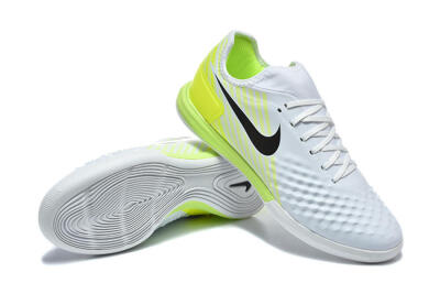 Men's Nike MagistaX Finale 2 IC Indoor & Futsal Low-Tops Football Shoes - White/Lime Green/Black