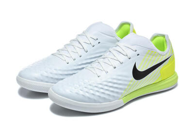 Men's Nike MagistaX Finale 2 IC Indoor & Futsal Low-Tops Football Shoes - White/Lime Green/Black