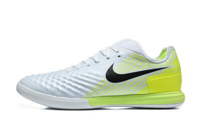 Men's Nike MagistaX Finale 2 IC Indoor & Futsal Low-Tops Football Shoes - White/Lime Green/Black