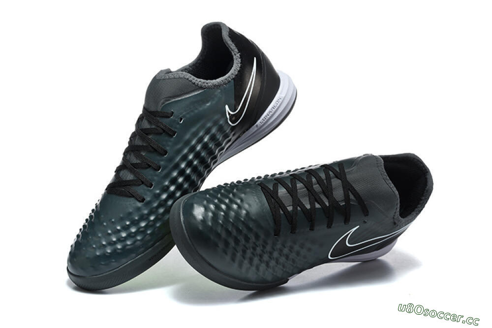 Men's Nike MagistaX Finale 2 IC Indoor & Futsal Low-Tops Football Shoes - Black/Vibrant Green/White 6