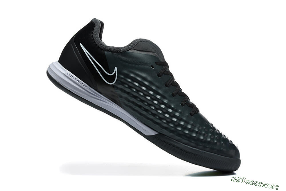 Men's Nike MagistaX Finale 2 IC Indoor & Futsal Low-Tops Football Shoes - Black/Vibrant Green/White 7