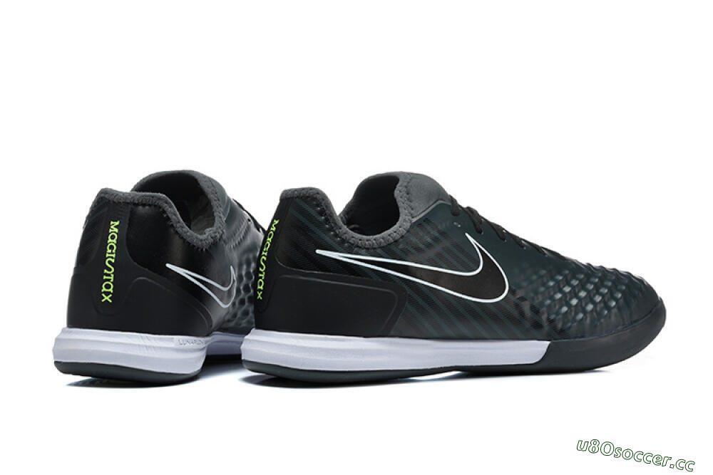 Men's Nike MagistaX Finale 2 IC Indoor & Futsal Low-Tops Football Shoes - Black/Vibrant Green/White 9
