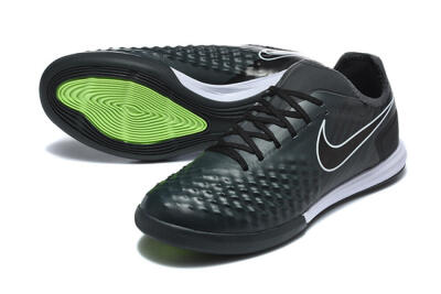 Men's Nike MagistaX Finale 2 IC Indoor & Futsal Low-Tops Football Shoes - Black/Vibrant Green/White