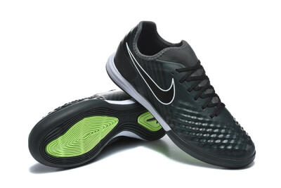 Men's Nike MagistaX Finale 2 IC Indoor & Futsal Low-Tops Football Shoes - Black/Vibrant Green/White