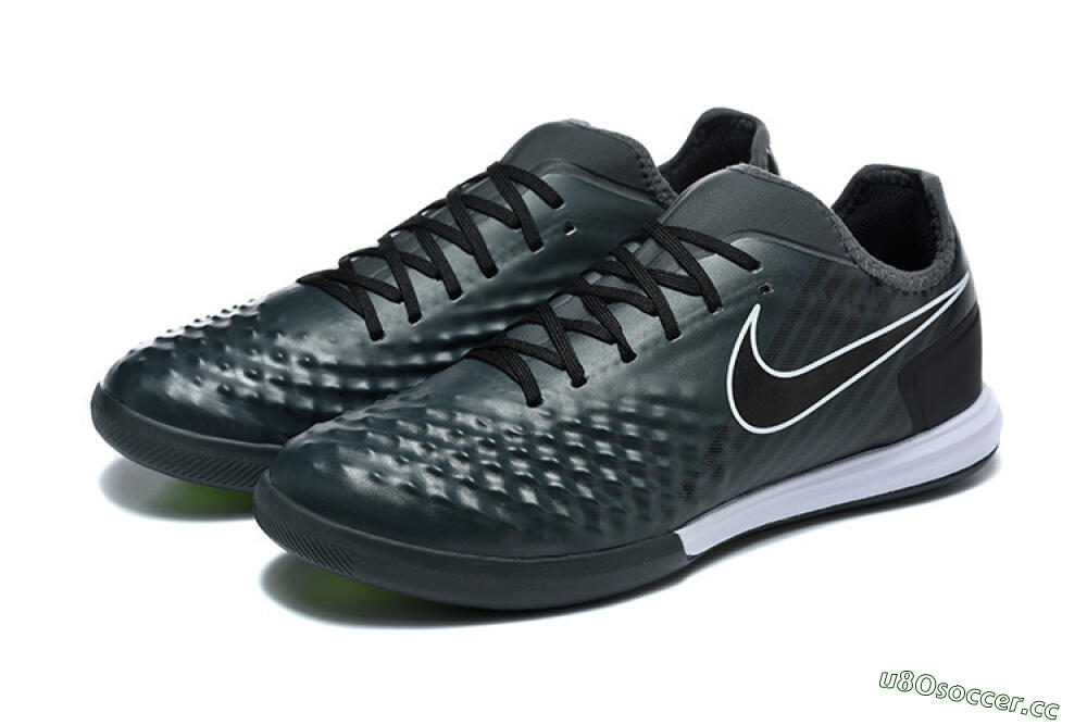 Men's Nike MagistaX Finale 2 IC Indoor & Futsal Low-Tops Football Shoes - Black/Vibrant Green/White 5