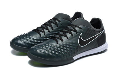 Men's Nike MagistaX Finale 2 IC Indoor & Futsal Low-Tops Football Shoes - Black/Vibrant Green/White