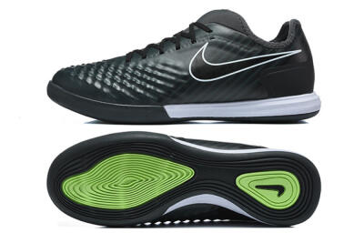 Men's Nike MagistaX Finale 2 IC Indoor & Futsal Low-Tops Football Shoes - Black/Vibrant Green/White