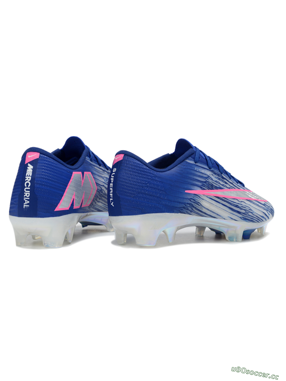Men's Nike Air Zoom Mercurial Superfly 11 FG Firm Ground Low-Tops Football Boots - Blue/Electric Blue/Neon Pink 5