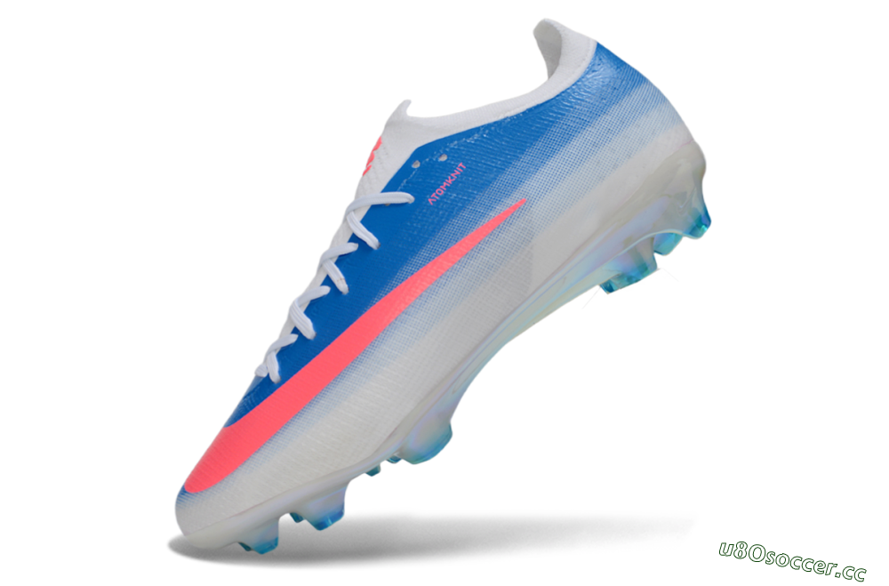 Men's Nike Air Zoom Mercurial Vapor 17 Elite FG Firm Ground Low-Tops Football Boots - Blue/Neon Pink/White 5