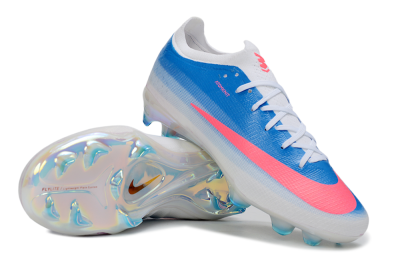 Men's Nike Air Zoom Mercurial Vapor 17 Elite FG Firm Ground Low-Tops Football Boots - Blue/Neon Pink/White
