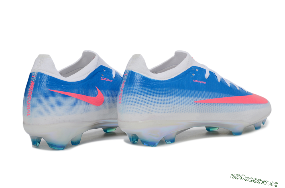 Men's Nike Air Zoom Mercurial Vapor 17 Elite FG Firm Ground Low-Tops Football Boots - Blue/Neon Pink/White 6