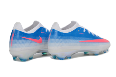 Men's Nike Air Zoom Mercurial Vapor 17 Elite FG Firm Ground Low-Tops Football Boots - Blue/Neon Pink/White