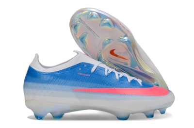 Men's Nike Air Zoom Mercurial Vapor 17 Elite FG Firm Ground Low-Tops Football Boots - Blue/Neon Pink/White