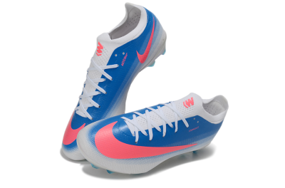 Men's Nike Air Zoom Mercurial Vapor 17 Elite FG Firm Ground Low-Tops Football Boots - Blue/Neon Pink/White