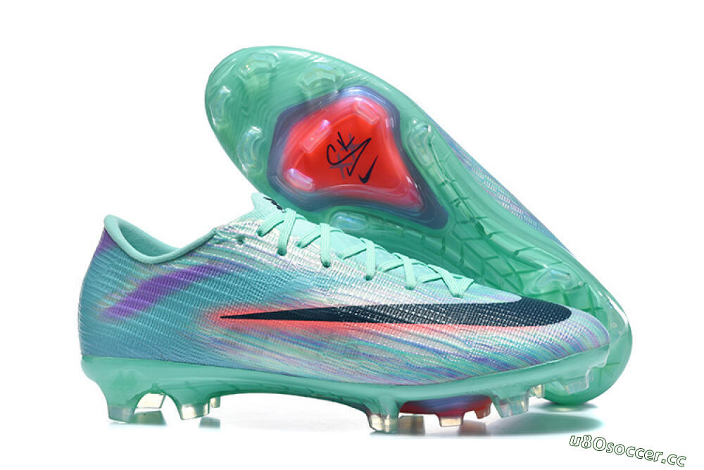 Men's Nike Air Zoom Mercurial Superfly 11 FG Firm Ground Low-Tops Football Boots - Aqua/Mint Green/Coral Pink 2