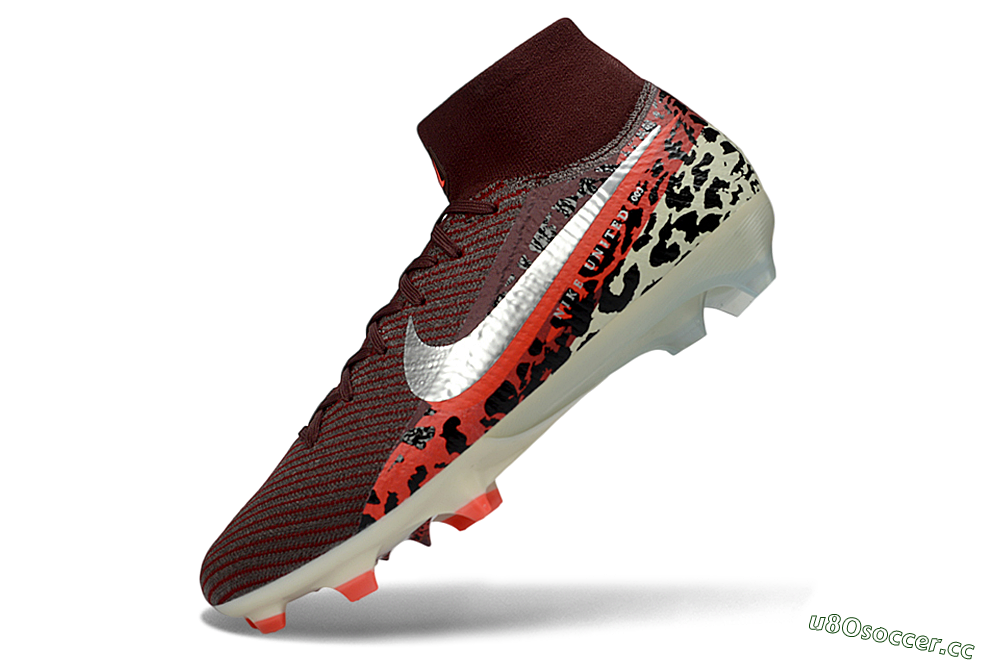 Men's Nike Air Zoom Mercurial Superfly 10 Elite FG Firm Ground High-Tops Football Boots - Maroon/Scarlet Blaze/Crimson Spice 6