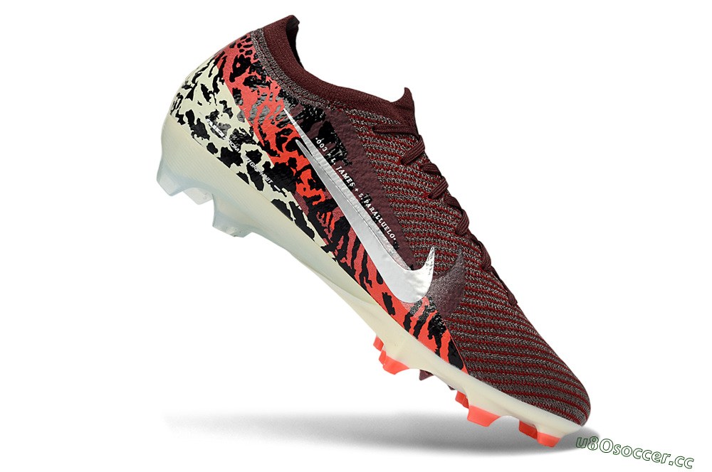 Men's Nike Air Zoom Mercurial Vapor 16 Elite FG Firm Ground Low-Tops Football Boots - Maroon/Fiery Red/Muted Ivory 5