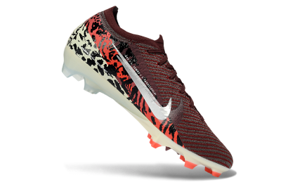 Men's Nike Air Zoom Mercurial Vapor 16 Elite FG Firm Ground Low-Tops Football Boots - Maroon/Fiery Red/Muted Ivory