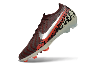 Men's Nike Air Zoom Mercurial Vapor 16 Elite FG Firm Ground Low-Tops Football Boots - Maroon/Fiery Red/Muted Ivory