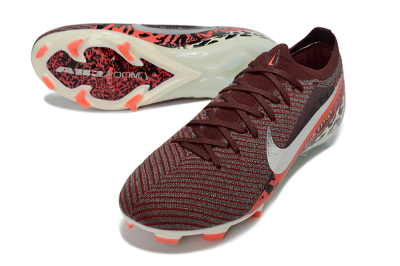 Men's Nike Air Zoom Mercurial Vapor 16 Elite FG Firm Ground Low-Tops Football Boots - Maroon/Fiery Red/Muted Ivory