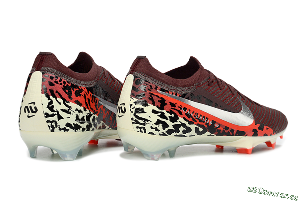 Men's Nike Air Zoom Mercurial Vapor 16 Elite FG Firm Ground Low-Tops Football Boots - Maroon/Fiery Red/Muted Ivory 7