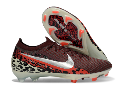 Men's Nike Air Zoom Mercurial Vapor 16 Elite FG Firm Ground Low-Tops Football Boots - Maroon/Fiery Red/Muted Ivory