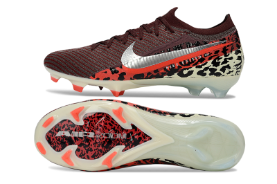 Men's Nike Air Zoom Mercurial Vapor 16 Elite FG Firm Ground Low-Tops Football Boots - Maroon/Fiery Red/Muted Ivory