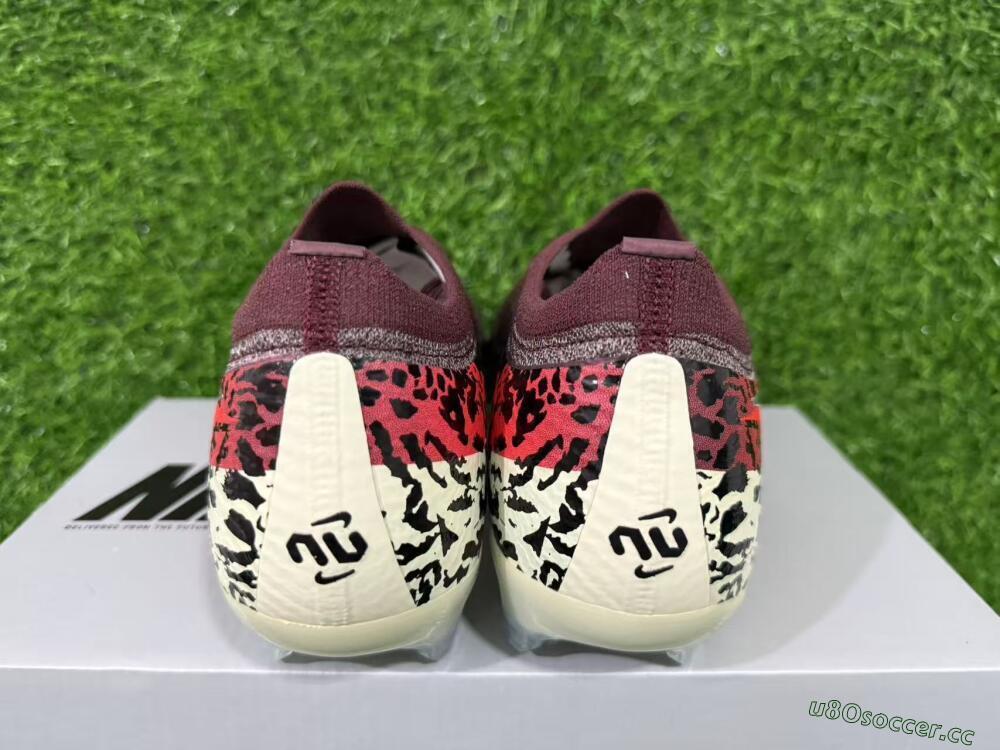 Men's Nike Air Zoom Mercurial Vapor 16 Elite FG Firm Ground Low-Tops Football Boots - Maroon/Fiery Red/Muted Ivory