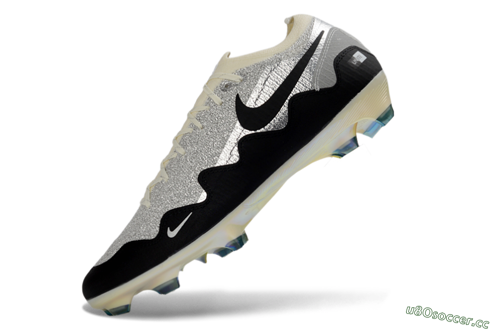 Men's Nike Air Zoom Mercurial Vapor 16 Elite FG Firm Ground Low-Tops Football Boots - Black/Golden Grey/White 5