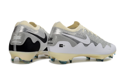 Men's Nike Air Zoom Mercurial Vapor 16 Elite FG Firm Ground Low-Tops Football Boots - Black/Golden Grey/White