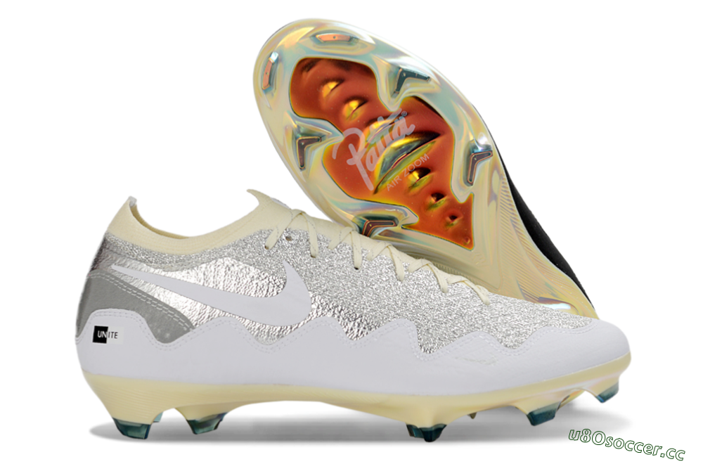 Men's Nike Air Zoom Mercurial Vapor 16 Elite FG Firm Ground Low-Tops Football Boots - Black/Golden Grey/White 2