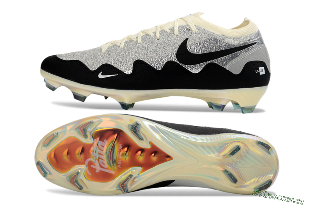 Men's Nike Air Zoom Mercurial Vapor 16 Elite FG Firm Ground Low-Tops Football Boots - Black/Golden Grey/White 1