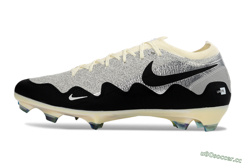 Men's Nike Air Zoom Mercurial Vapor 16 Elite FG Firm Ground Low-Tops Football Boots - Black/Golden Grey/White 0
