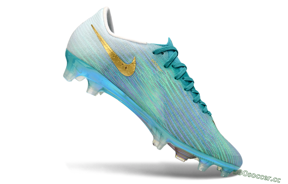 Men's Nike Air Zoom Mercurial Superfly 11 FG Firm Ground Low-Tops Football Boots - Aqua/Sea Green/Metallic Gold 4