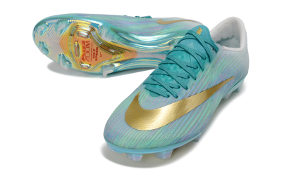 Men's Nike Air Zoom Mercurial Superfly 11 FG Firm Ground Low-Tops Football Boots - Aqua/Sea Green/Metallic Gold