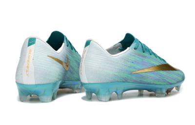 Men's Nike Air Zoom Mercurial Superfly 11 FG Firm Ground Low-Tops Football Boots - Aqua/Sea Green/Metallic Gold