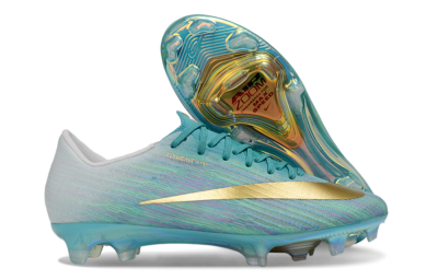 Men's Nike Air Zoom Mercurial Superfly 11 FG Firm Ground Low-Tops Football Boots - Aqua/Sea Green/Metallic Gold