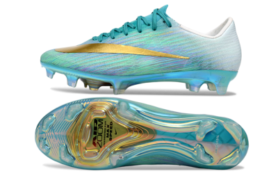 Men's Nike Air Zoom Mercurial Superfly 11 FG Firm Ground Low-Tops Football Boots - Aqua/Sea Green/Metallic Gold