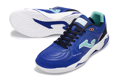 Men's Joma Top Flex IC Indoor & Futsal Low-Tops Football Shoes - Blue/Aquatic Blue/White