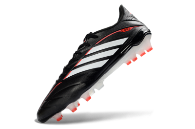 Men's Adidas Copa Pure 4 Elite FG Firm Ground Low-Tops Football Boots - Black/Crimson Red/White