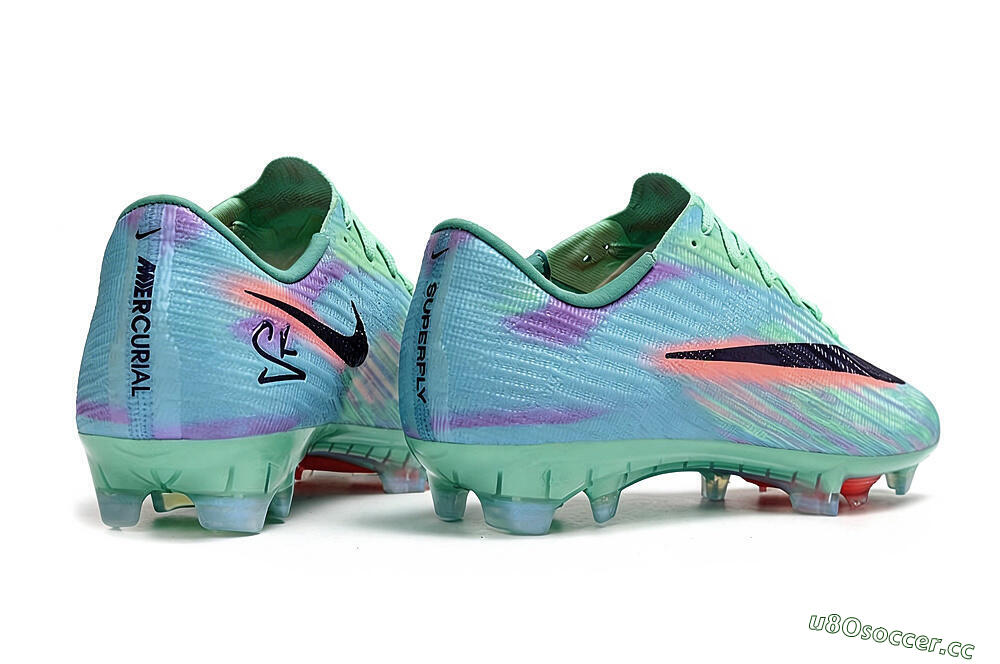 Men's Nike Air Zoom Mercurial Superfly 11 FG Firm Ground Low-Tops Football Boots - Green/Aqua Mist/Fusion Pink 6