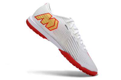 Men's Nike Air Zoom Mercurial Superfly 11 TF Artificial Turf Low-Tops Football Shoes - White/Fiery Red/Metallic Gold