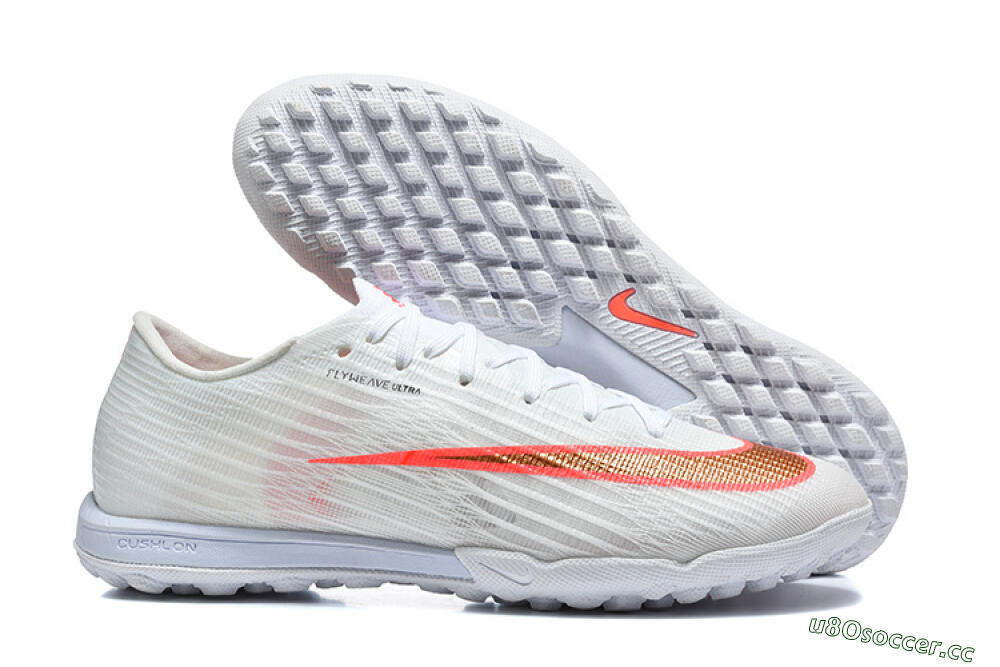 Men's Nike Air Zoom Mercurial Superfly 11 TF Artificial Turf Low-Tops Football Shoes - White/Crimson Blaze/Soft Silver 2