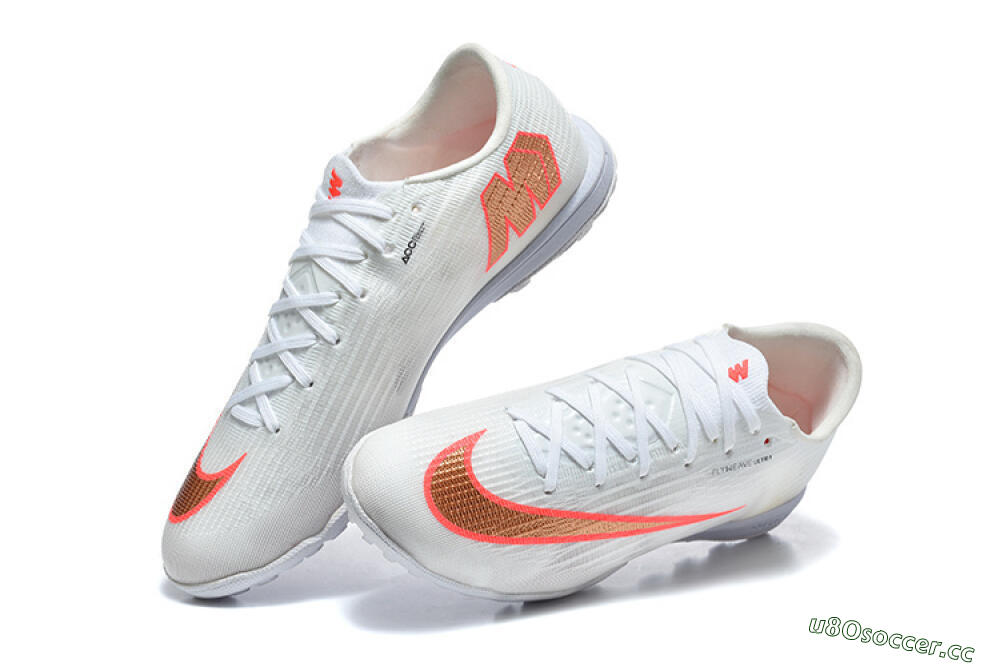 Men's Nike Air Zoom Mercurial Superfly 11 TF Artificial Turf Low-Tops Football Shoes - White/Crimson Blaze/Soft Silver 6