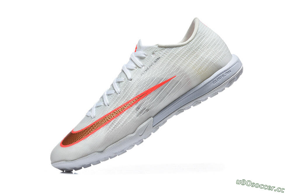 Men's Nike Air Zoom Mercurial Superfly 11 TF Artificial Turf Low-Tops Football Shoes - White/Crimson Blaze/Soft Silver 8