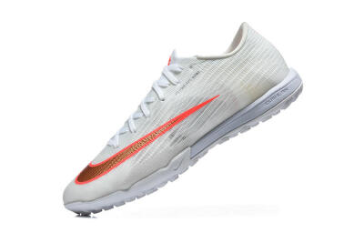 Men's Nike Air Zoom Mercurial Superfly 11 TF Artificial Turf Low-Tops Football Shoes - White/Crimson Blaze/Soft Silver