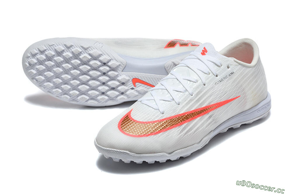 Men's Nike Air Zoom Mercurial Superfly 11 TF Artificial Turf Low-Tops Football Shoes - White/Crimson Blaze/Soft Silver 3